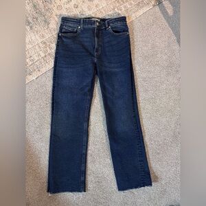 Mango Dark Blue Straight Jeans